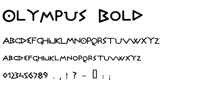 Olympus Bold font